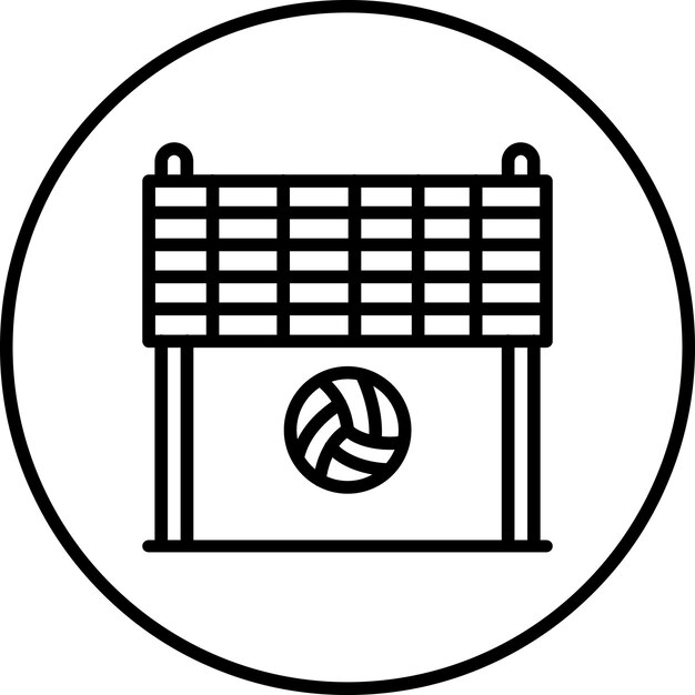 Voleibol Net ilustración de icono vectorial del conjunto de iconos deportivos