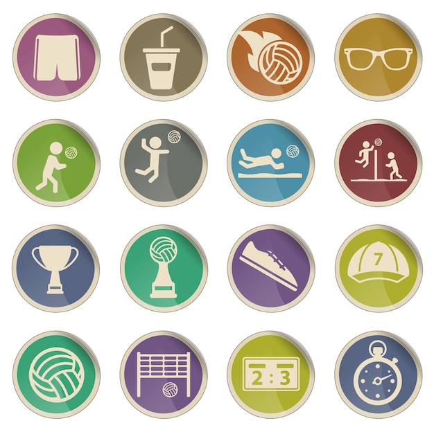 Voleibol simplemente símbolo de iconos web