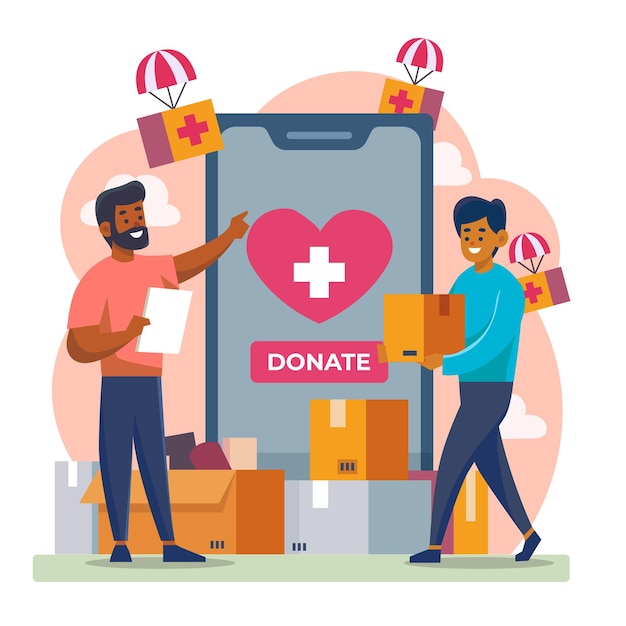 Los voluntarios gestionan las cajas de donación