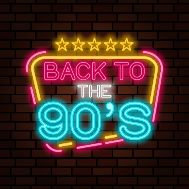 volver al letrero de neón de los 90