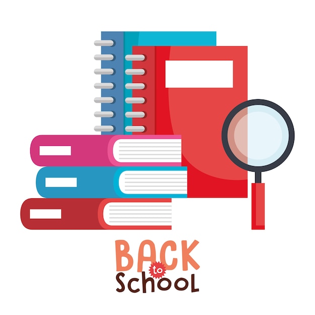 volver a la escuela establecer iconos vector ilustración diseño