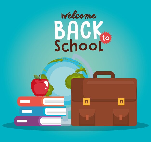 volver a la escuela establecer iconos vector ilustración diseño