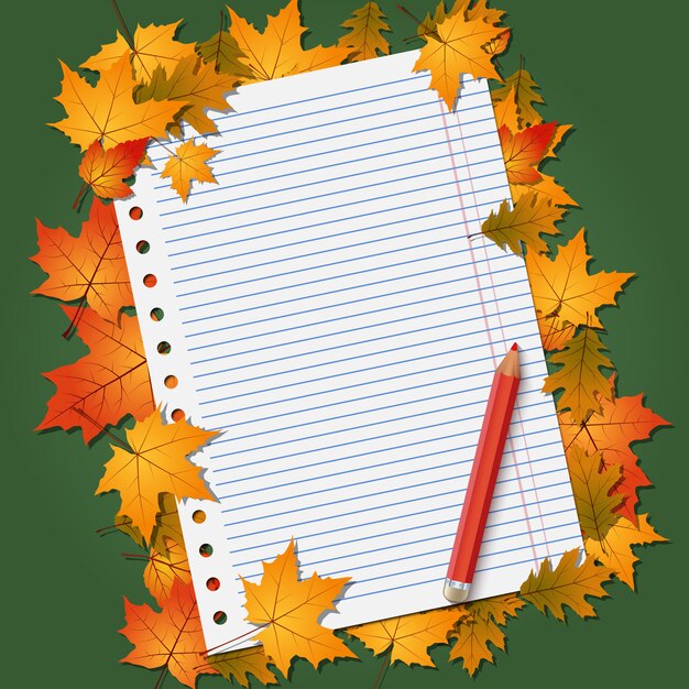 Volver a la escuela, fondo de estilo de educación otoño