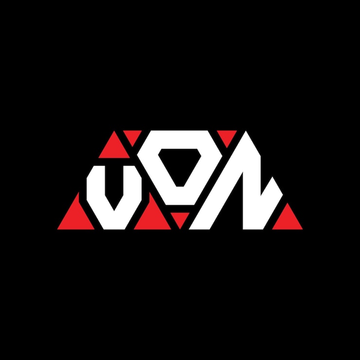 Vector von triángulo diseño de logotipo de letra con forma de triángulo von diseño del logotipo triángulo monograma von modelo de logotipo vectorial triángulo con color rojo von logotipo triangular simple elegante y lujoso logotipo von
