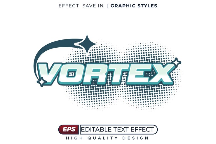 Vector vórtice de efecto de texto vectorial 3d editable con tema y2k