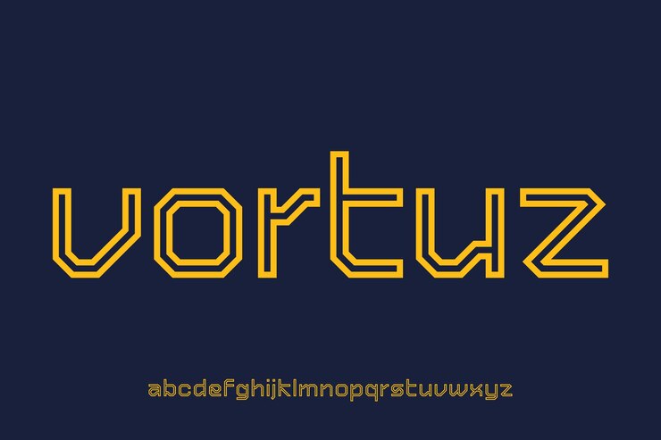 Vector vortuz font vector display futuristic electronic (displays vectoriales de fuentes para el futuro de la electrónica)