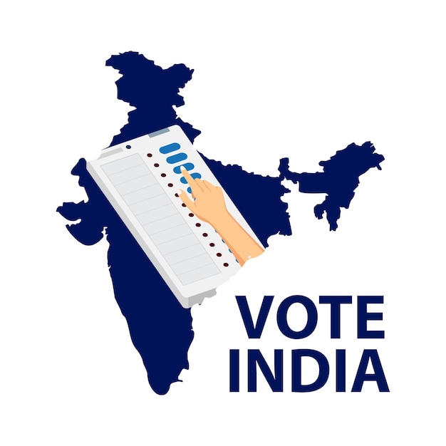 Votar India ilustración vectorial premium