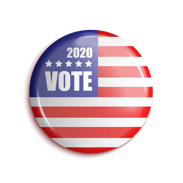 Vote bage usa 2020. sobre transparente.