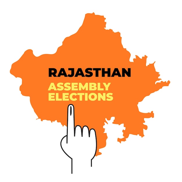 Voto de calidad para el estado de Rajasthan en la India