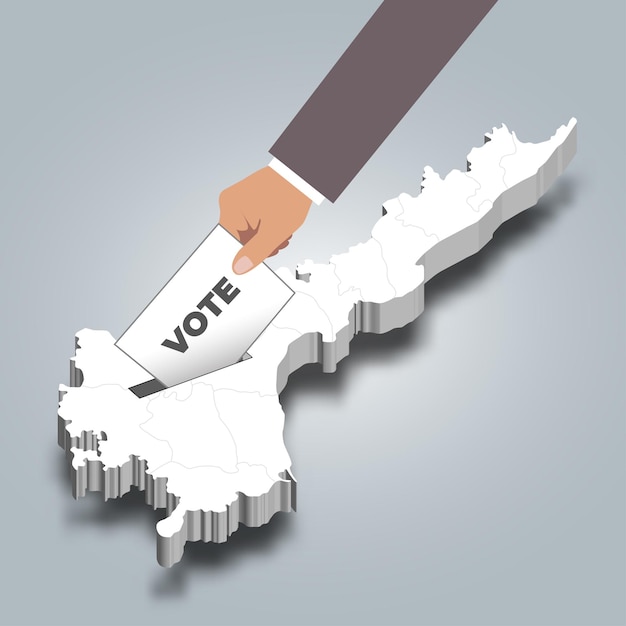 Voto decisivo en las elecciones de Andhra Pradesh para el estado de Andhra Pradesh en la India