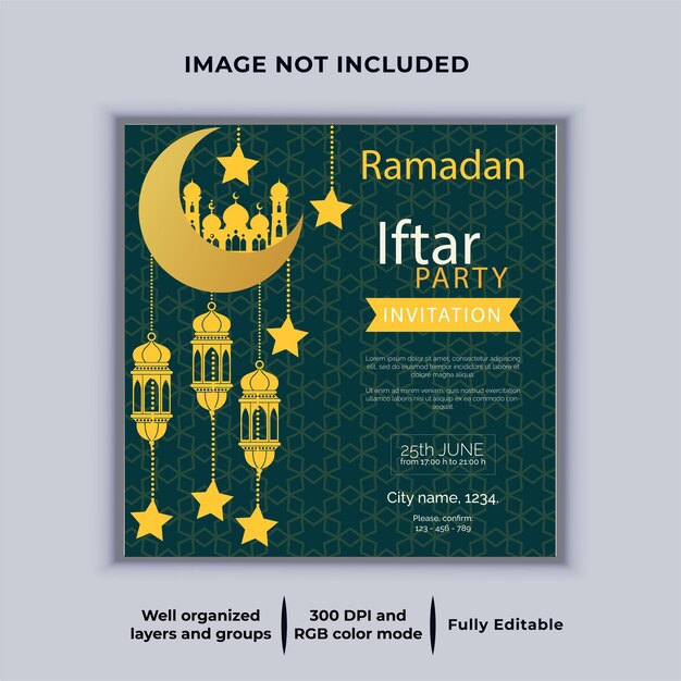Voy a diseñar hermosas tarjetas de felicitación de Eid Mubarak pancartas y carteles