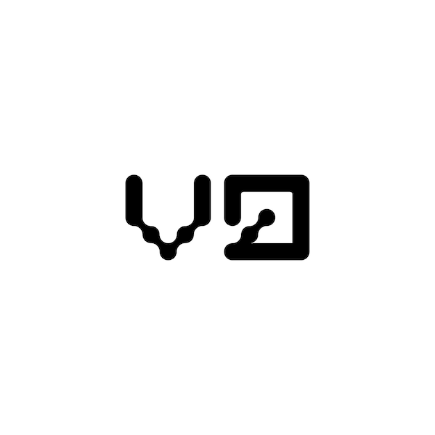VQ monograma diseño del logotipo letra texto nombre símbolo monocromático logotipo alfabeto carácter logotipo simple