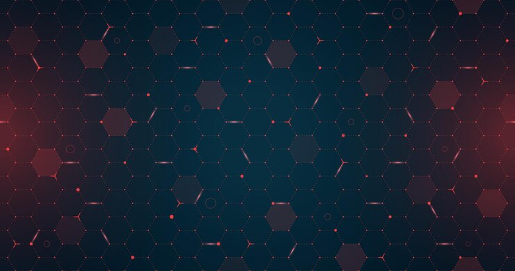 Vr hud interfaz futurista cuadrícula de hexágonos digital ui pantalla patrón de malla hexagonal gui visor de alta tecnología