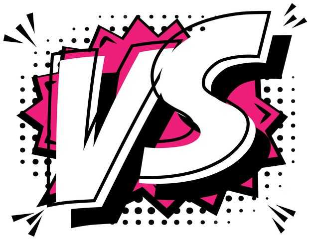 VS Estilo cómico exclamación arte pop