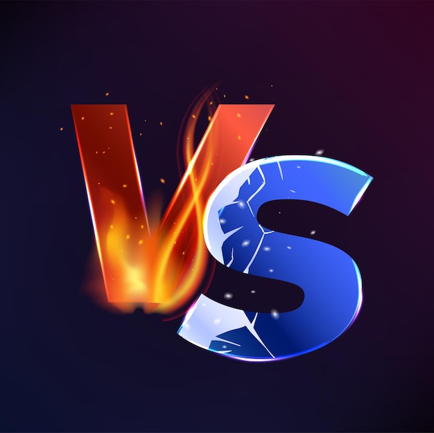 Vector vs versus desafío de juego de lucha de batalla de fondo