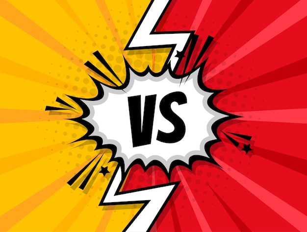 VS. Versus logotipo de la letra. Batalla contra partido, juego