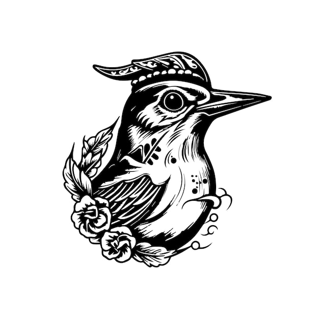 Vuela alto con nuestro cautivador diseño de tatuaje de pájaro.