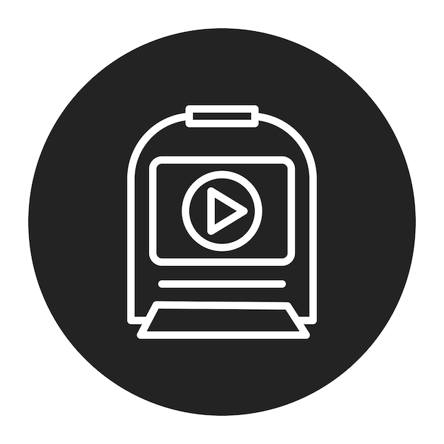 En vuelo Imagen vectorial de icono de entretenimiento Se puede usar para avión
