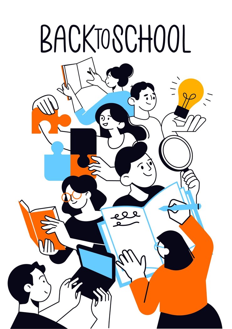 vuelta al grupo de estudio de la escuela plantilla de diseño de banner de redes sociales