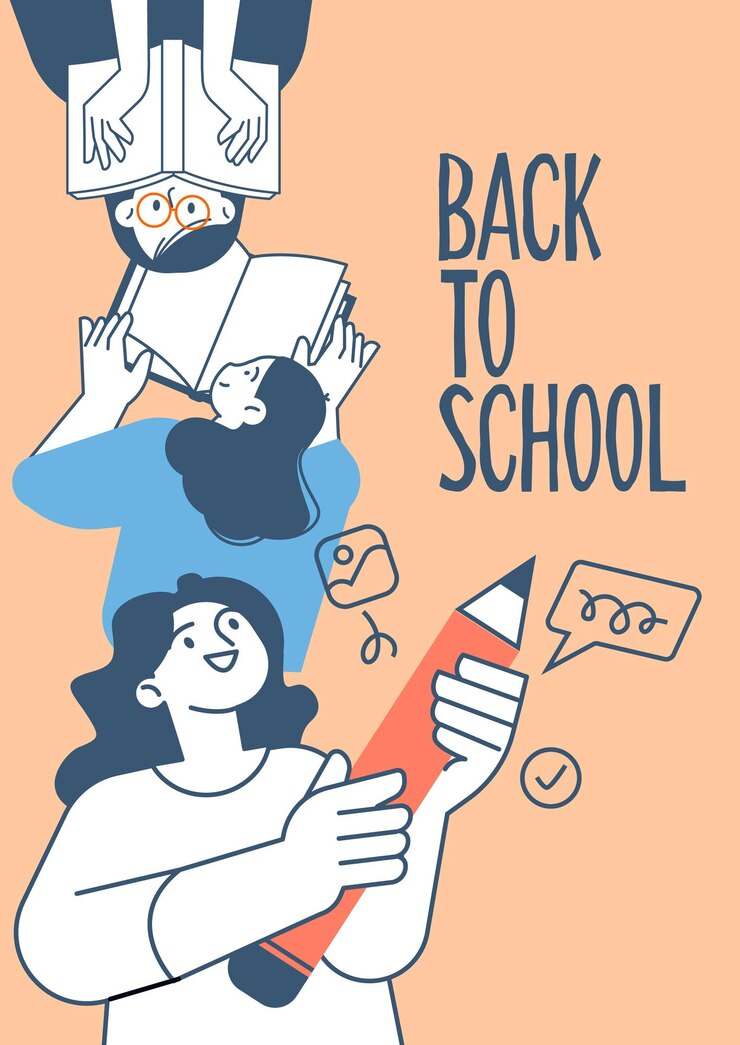 vuelta al grupo de estudio de la escuela plantilla de diseño de banner de redes sociales