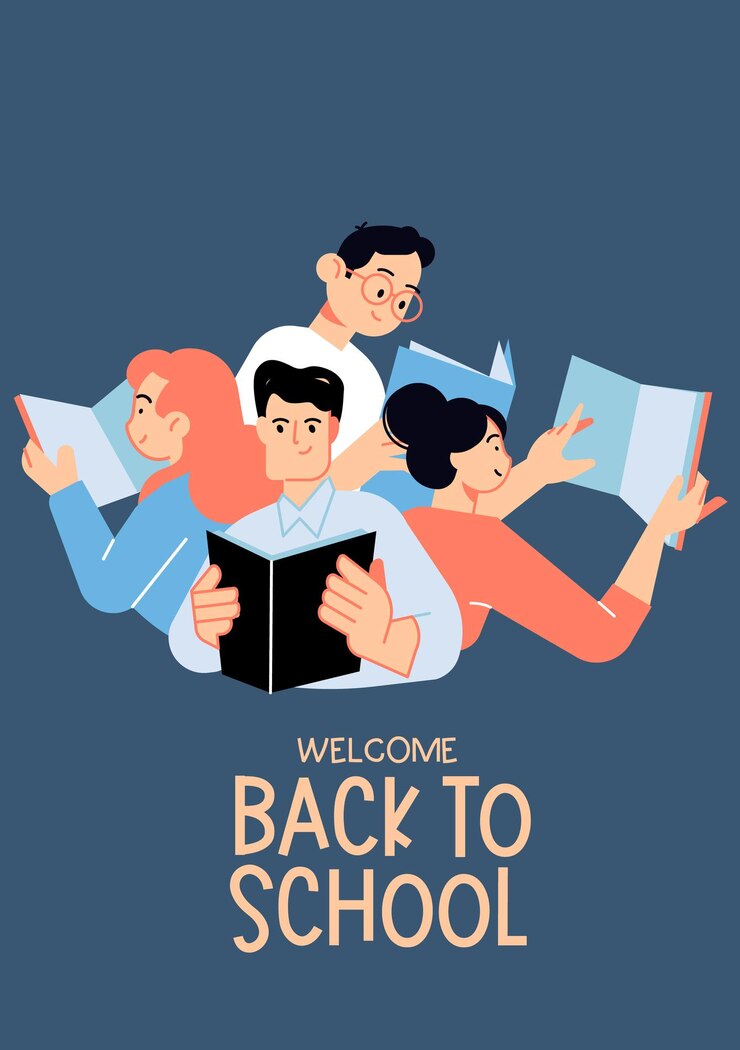 vuelta al grupo de estudio de la escuela plantilla de diseño de banner de redes sociales