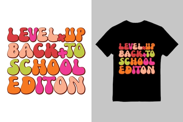 De vuelta a la escuela Diseño de camisetas de estilo Groovy