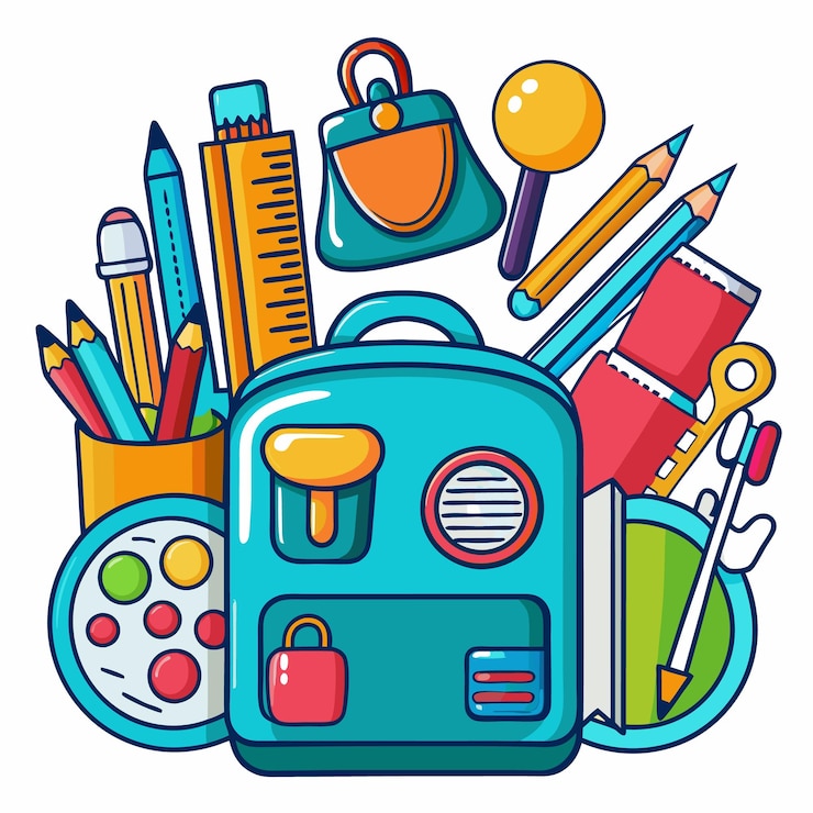 Vector de vuelta a la escuela garabateo