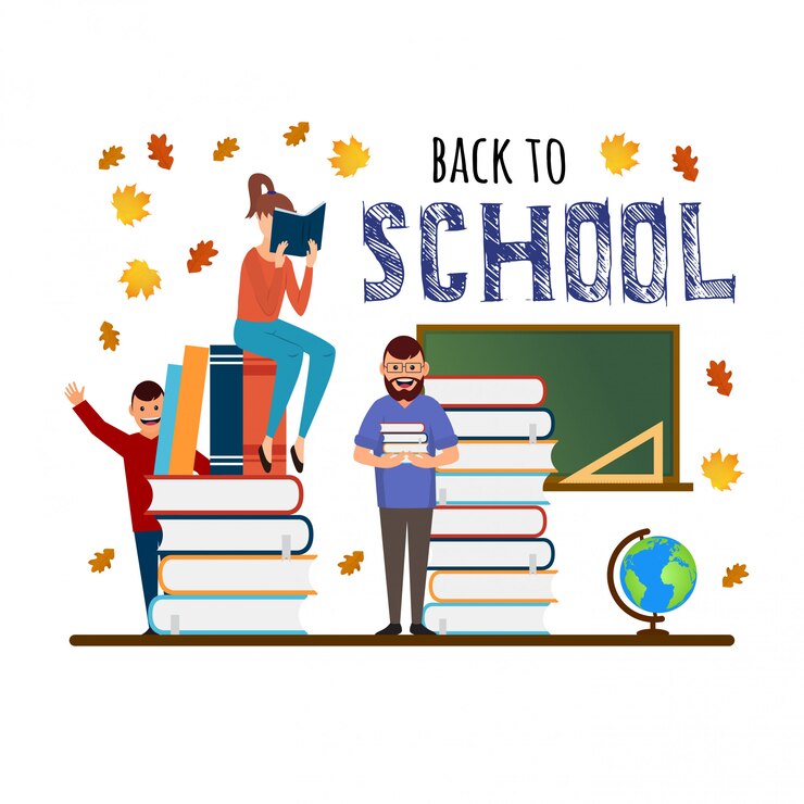 De vuelta a la escuela. Ilustracion de educacion