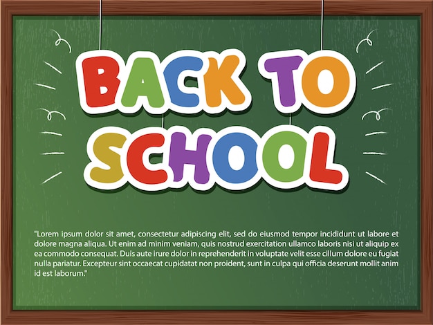 De vuelta a la escuela. Ilustración vectorial educación
