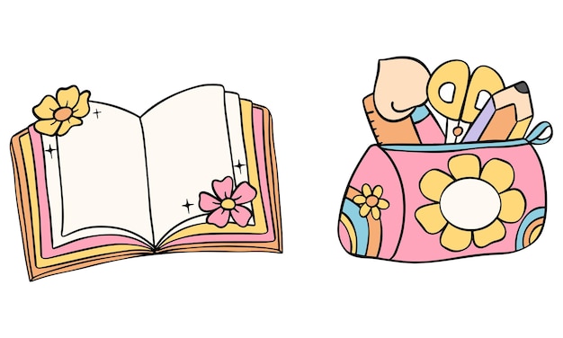 De vuelta a la escuela mejor ilustración vectorial de elementos de diseño