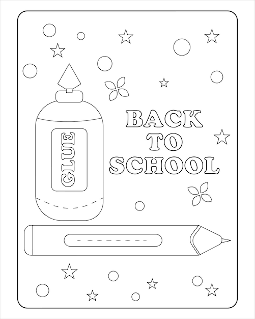 De vuelta a la escuela Páginas para colorear para niños