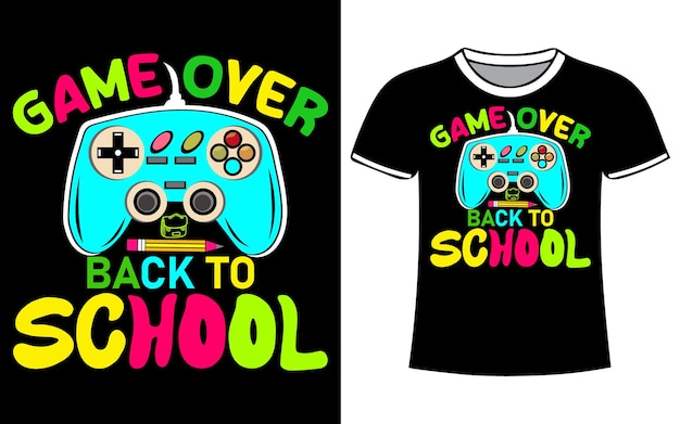 De vuelta a la escuela tipografía diseños de camisetas vectorial