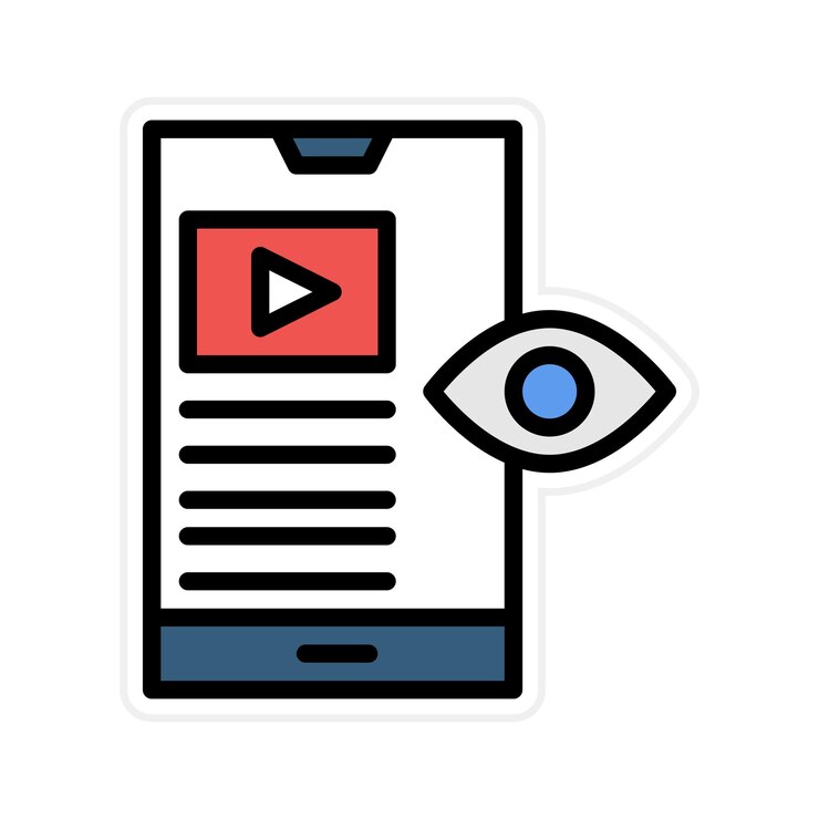 Vector vueve la imagen vectorial del icono se puede usar para el video blog