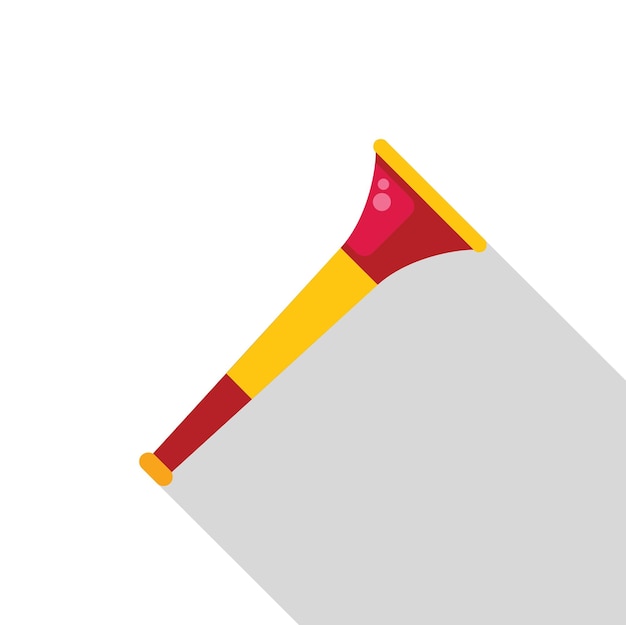Vuvuzela roja y amarilla haciendo ruido para un evento deportivo