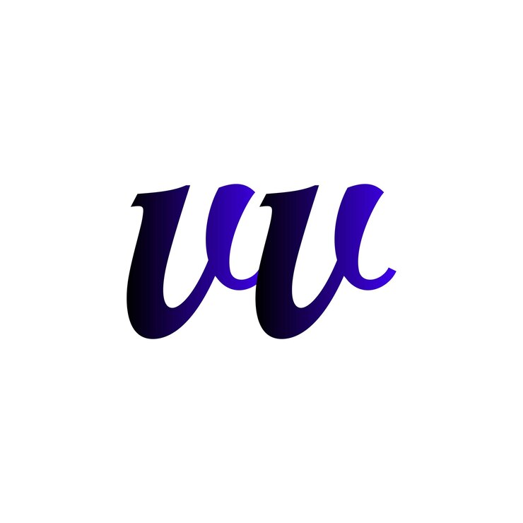 Vector vv lettering initials monogram typography logo brand identity symbol script