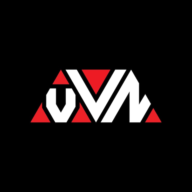 Vector vvn triángulo letra diseño de logotipo con forma de triángulo vvn logotipo triángulo diseño monograma vvn vector triángulo logotipo plantilla con color rojo logotipo triangular vvn sencillo elegante y lujoso logotipo vvn