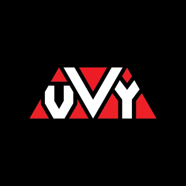 Vector vvy diseño de logotipo de letra triangular con forma de triángulo vvy logotipo de diseño triangular monograma vvy triángulo vectorial plantilla de logotipo con color rojo logotipo triangular vvy sencillo elegante y lujoso logotipo vvy