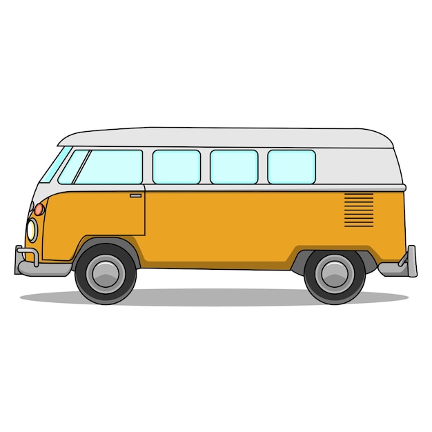 VW Combi con el color amarillo