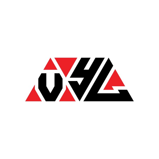 VYL diseño de logotipo de letra triangular con forma de triángulo VYL diseñador de logotipo triangular monograma VYL triángulo vectorial plantilla de logotipo con color rojo VYL logotipo Triangular sencillo elegante y lujoso Logotipo VYL