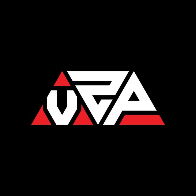 VZP triángulo letra diseño de logotipo con forma de triángulo VZP logotipo triángulo diseño monograma VZP vector triángulo logotipo plantilla con color rojo logotipo triangular VZP sencillo elegante y lujoso logotipo VZP