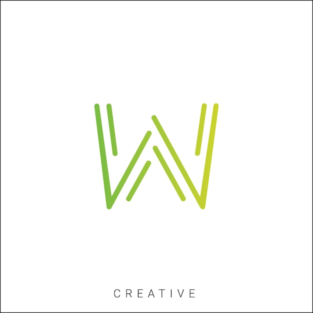 W Diseño creativo de logotipo Diseño de marca Diseño de logotipo Ilustración vectorial Diseño moderno Diseño de monograma