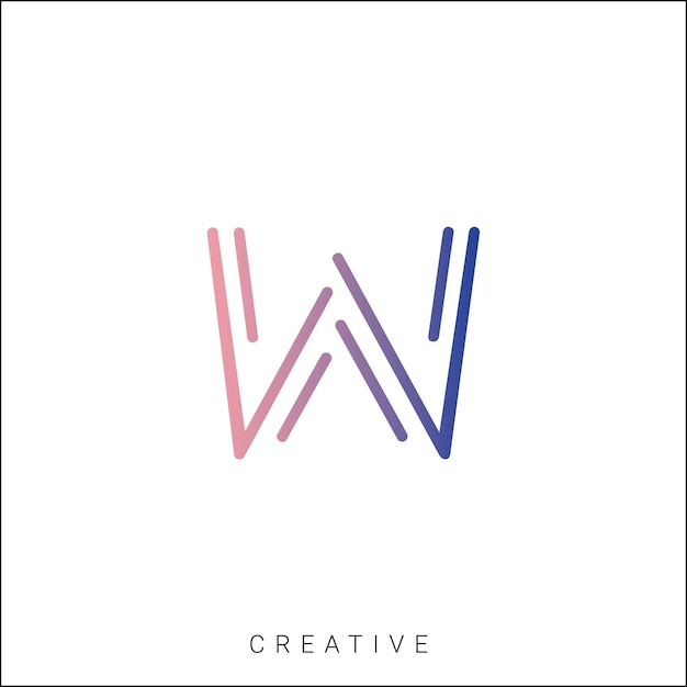 W Diseño creativo de logotipo Diseño de marca Diseño de logotipo Ilustración vectorial Diseño moderno Diseño de monograma