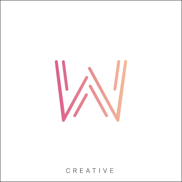 W Diseño creativo de logotipo Diseño de marca Diseño de logotipo Ilustración vectorial Diseño moderno Diseño de monograma