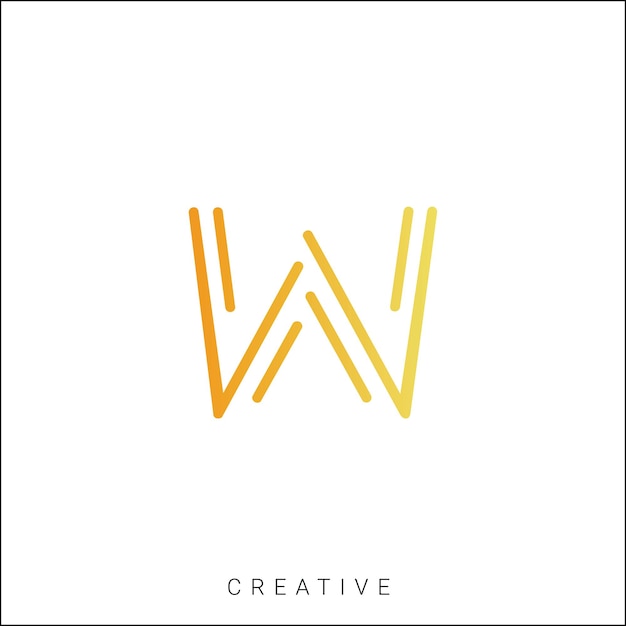 W Diseño creativo de logotipo Diseño de marca Diseño de logotipo Ilustración vectorial Diseño moderno Diseño de monograma