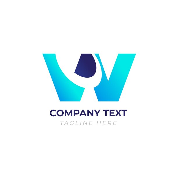 w diseño de logotipo de letra mínima para un negocio único y memorable