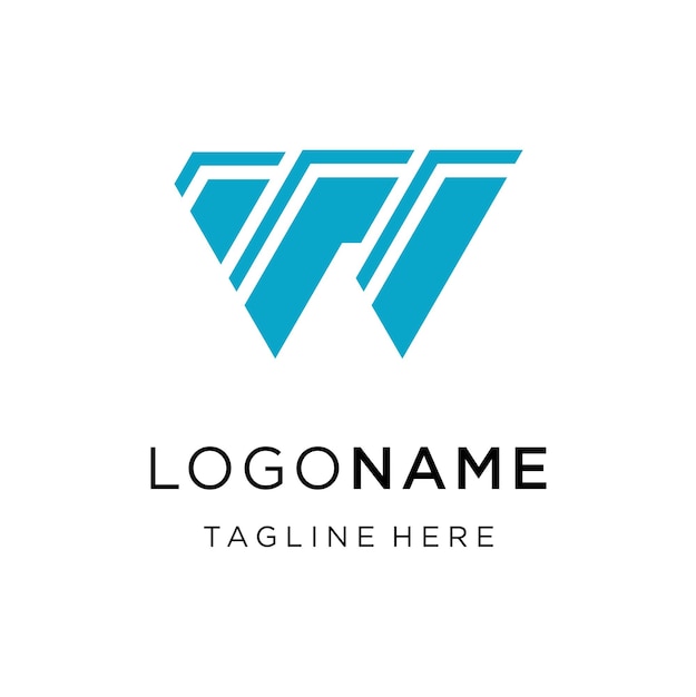 W letra monograma ilustración icono de diseño de logotipo creativo fácil de editar eps 10