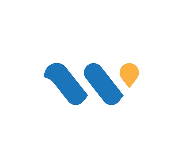 w vector de diseño inicial del logotipo