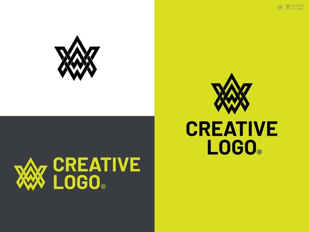 WA inicial creativo logotipo de este último