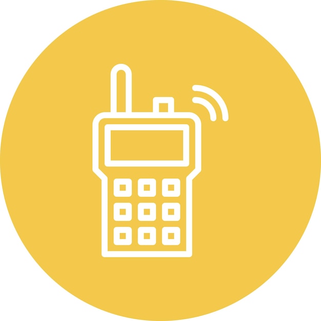 Walkie Talkie Ilustración del icono vectorial del conjunto de iconos militares