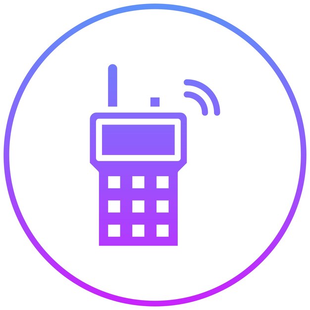 Walkie Talkie Ilustración del icono vectorial del conjunto de iconos militares